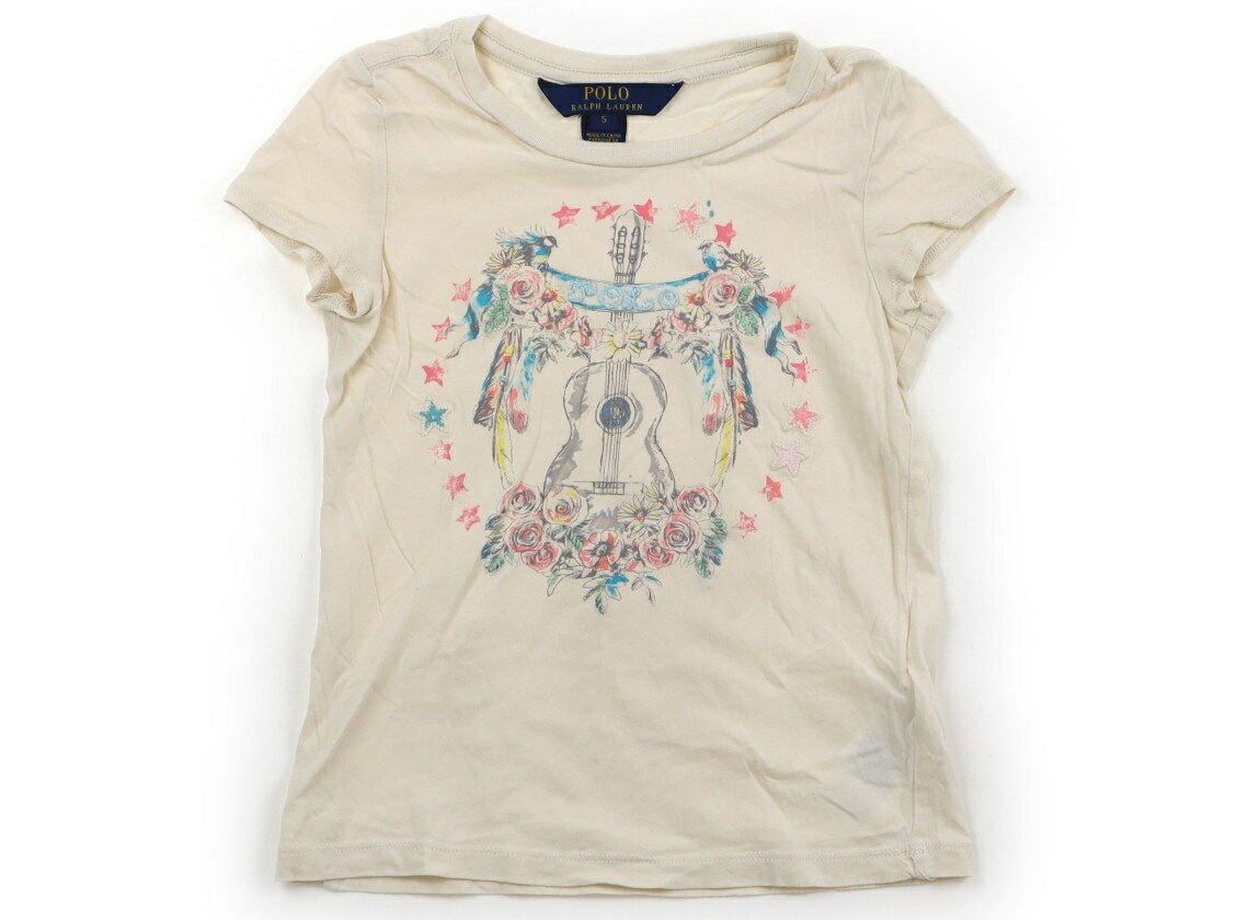 Rakuten - ポロラルフローレン POLO RALPH LAUREN Tシャツ・カットソー 120 女の子 ベージュ・ギター柄 子供服 ベビー服 キッズ アウトレット ユーズド 【中古】キッズ・ベビー・マタニティ