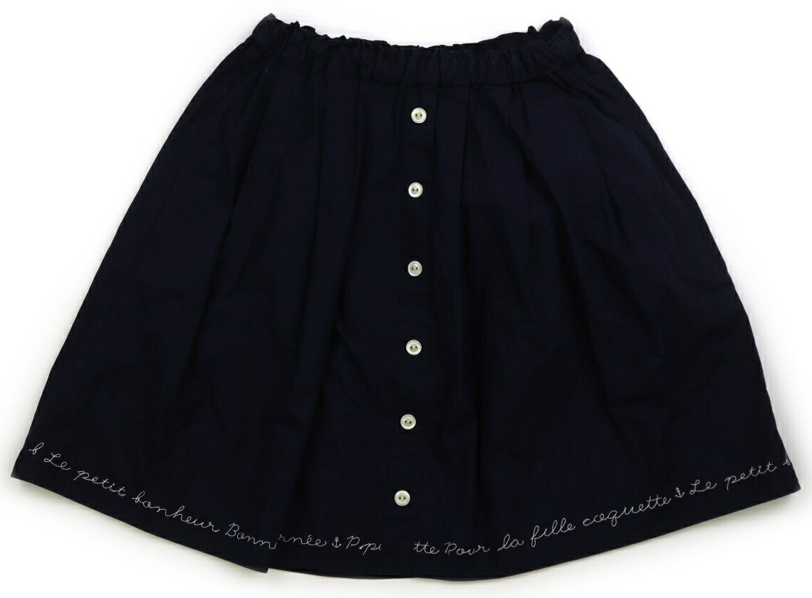 Rakuten - ポンポネット pom ponette スカート 160 女の子 ネイビー・ホワイトロゴ 子供服 ベビー服 キッズ アウトレット ユーズド 【中古】キッズ・ベビー・マタニティ