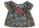 アナスイ ANNA SUI シャツ・ブラウス 100 女の子 黒・水色黄ピンク花柄 子供服 ベビー服 キッズ アウトレット ユーズド 【中古】キッズ・ベビー・マ...