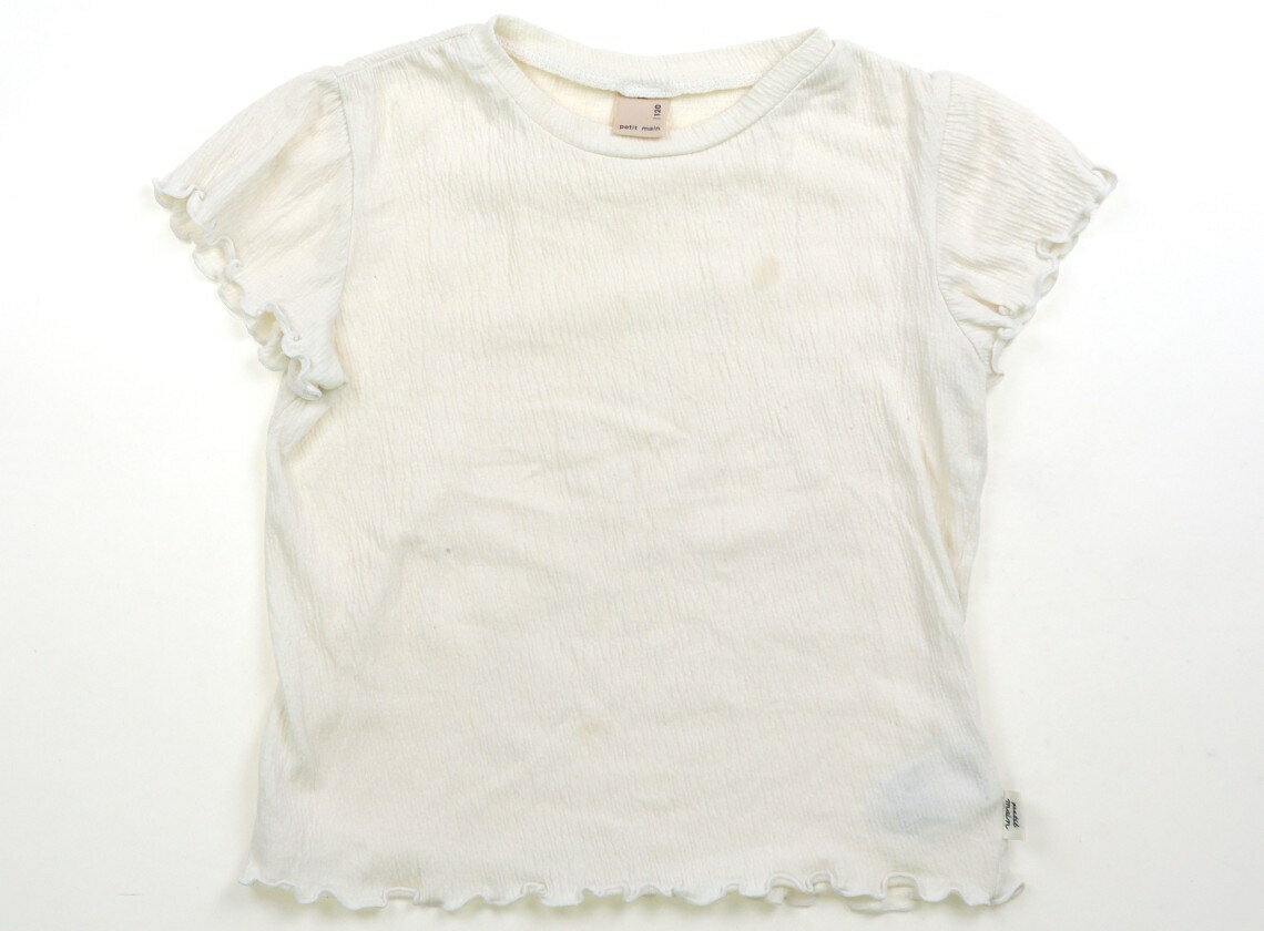 プティマイン petit main Tシャツ・カットソー 120 女の子 きなり地 子供服…