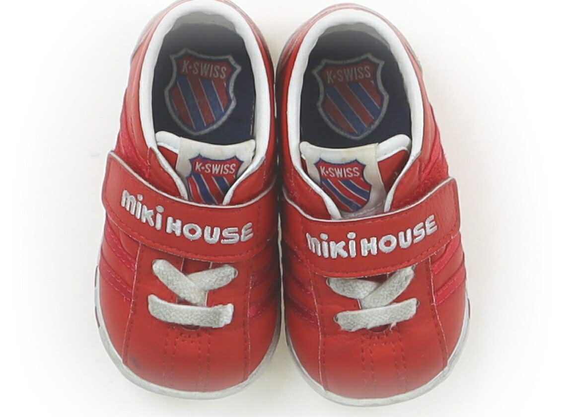 MIKI HOUSE - ミキハウス miki HOUSE スニーカー 靴12cm〜 男の子 赤白 子供服 ベビー服 キッズ アウトレット ユーズド 【中古】キッズ・ベビー・マタニティ