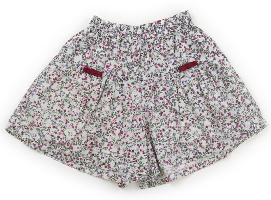 Culottes - ペアレンツドリーム Parents Dream キュロット 110 女の子 ホワイト×パープル・ブルーボタニカル柄 子供服 ベビー服 キッズ アウトレット ユーズド 【中古】キッズ・ベビー・マタニティ