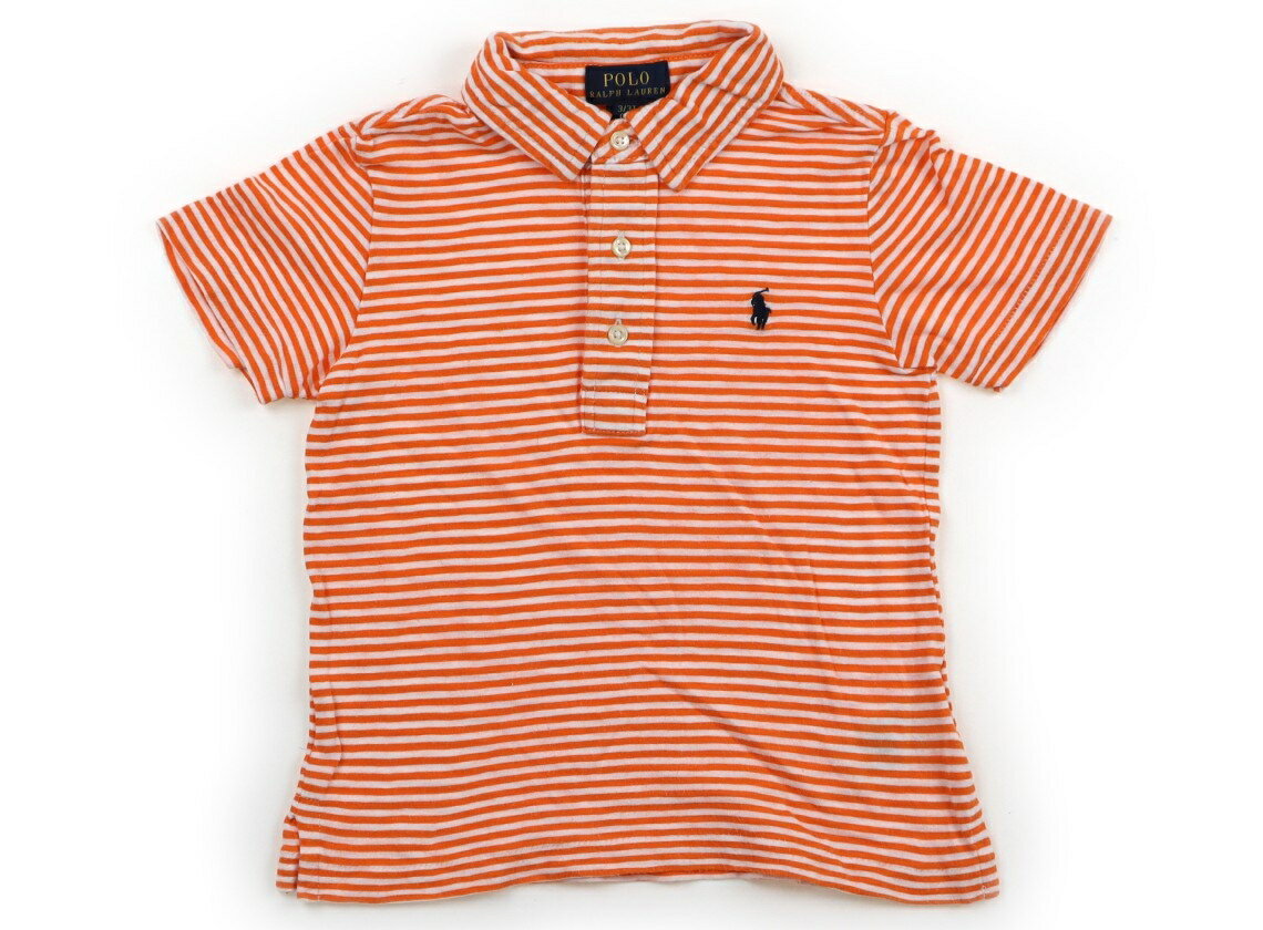 ポロラルフローレン POLO RALPH LAUREN Tシャツ・カットソー 100 男の子 オレンジ・ホワイト・ボーダー 子供服 ベビー服 キッズ アウトレット ユーズド 【中古】キッズ・ベビー・マタニティ