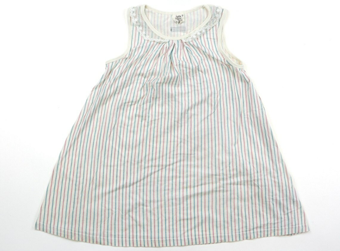 ジャンクストア JUNK STORE ワンピース 120 女の子 ホワイト ピンク ミント ストライプ 子供服 ベビー服 キッズ アウトレット ユーズド 【中古】キッズ ベビー マタニティ