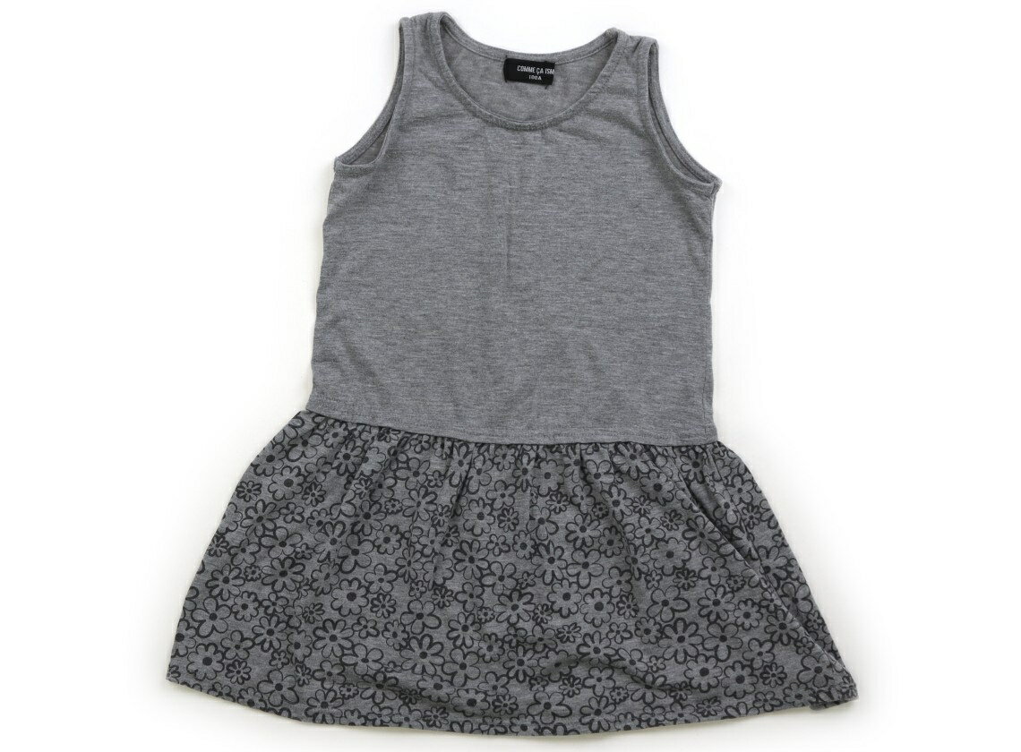 コムサイズム COMME CA ISM ワンピース 100 女の子 グレー・お花 子供服 ベビー服 キッズ アウトレット ユーズド 【中古】キッズ・ベビー・マタニティ