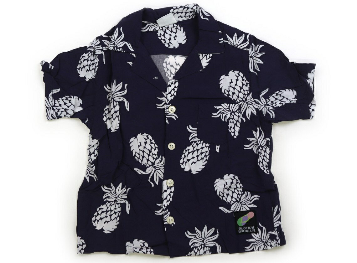 ブリーズ BREEZE シャツ・ブラウス 100 男の子 ネイビー、白、パイナップル柄 子供服 ベビー服 キッズ ..