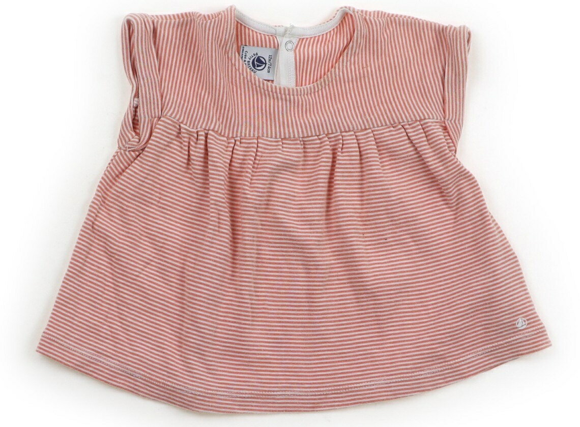 プチバトー PETIT BATEAU チュニック 70 女の子 ピンクボーダー 子供服 ベビー服 キッズ アウトレット ユーズド 【中古】キッズ・ベビー・マタニティ