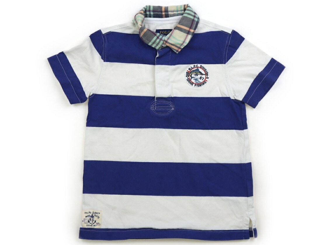 ポロラルフローレン POLO RALPH LAUREN Tシャツ・カットソー 120 男の子 ブルー・ボーダー・チェック 子供服 ベビー服 キッズ アウトレット ユーズド 【中古】キッズ・ベビー・マタニティ
