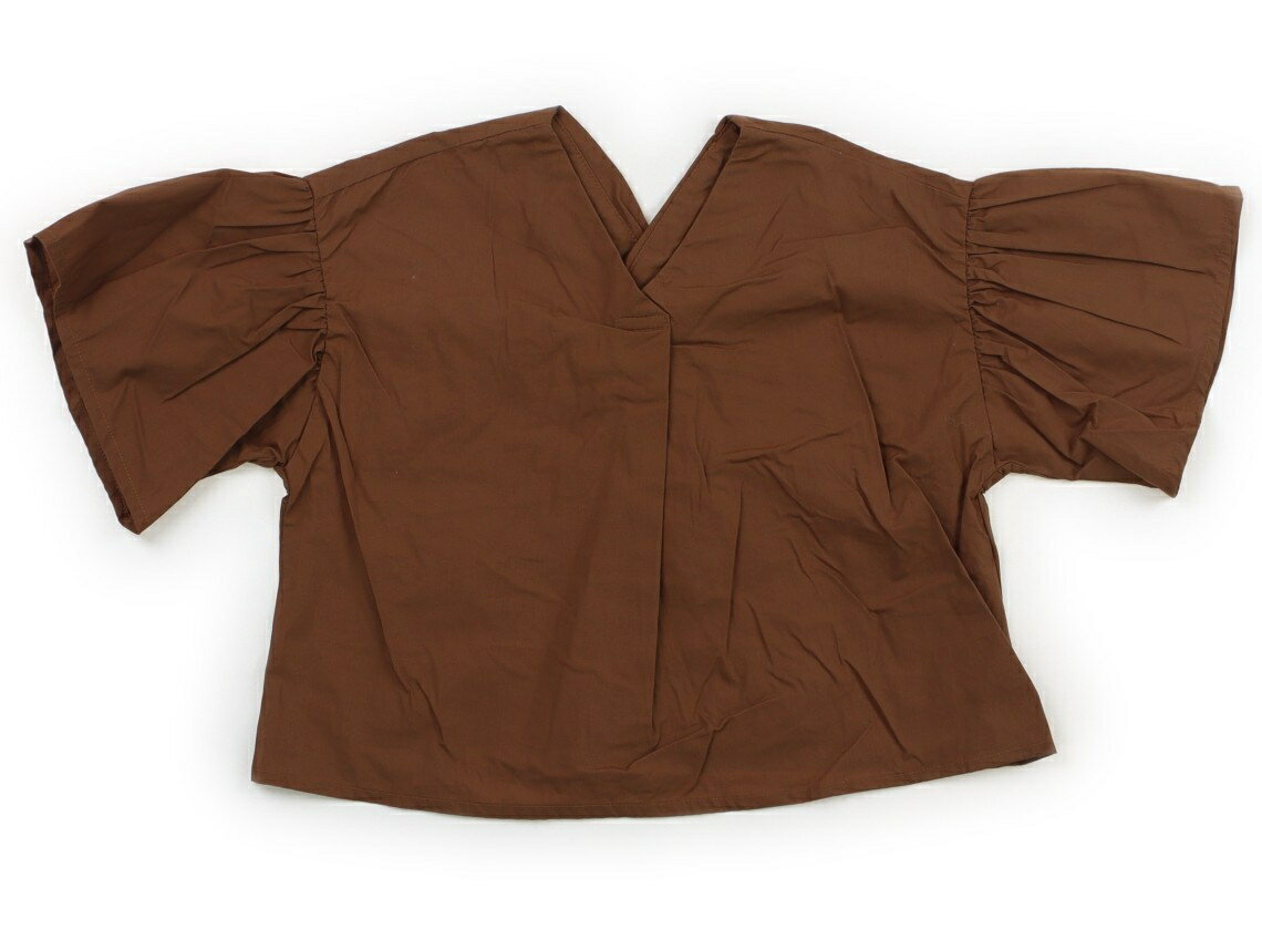 プティマイン petit main シャツ・ブラウス 100 女の子 こげ茶 子供服 ベビー服 キッズ アウトレット ユーズド 【中古】キッズ・ベビー・マタニティ