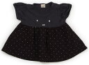 プティマイン petit main チュニック 80 女の子 チャコール・チョコ・オフホワイトドット 子供服 ベビー服 キッズ アウトレット ユーズド 【中古】キッズ・ベビー・マタニティ
