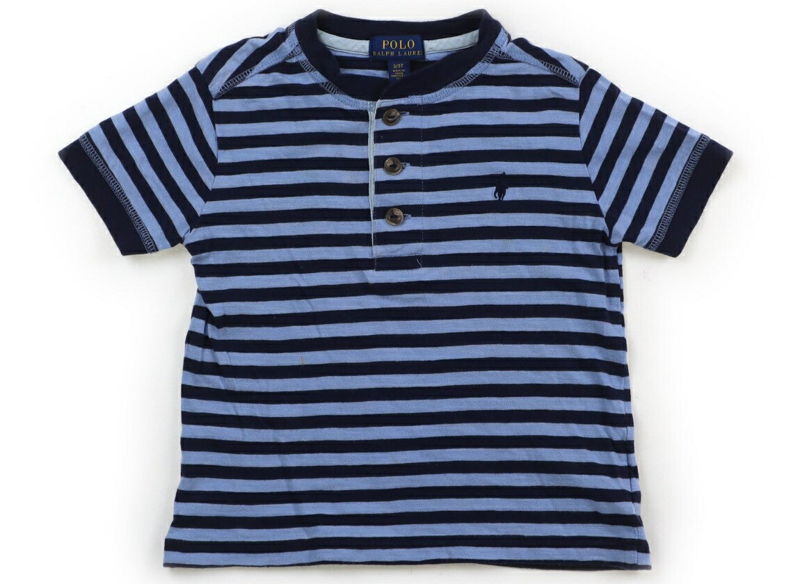 ポロラルフローレン POLO RALPH LAUREN Tシャツ・カットソー 100 男の子 ブルー系ボーダー 子供服 ベビー服 キッズ アウトレット ユーズド 【中古】キッズ・ベビー・マタニティ
