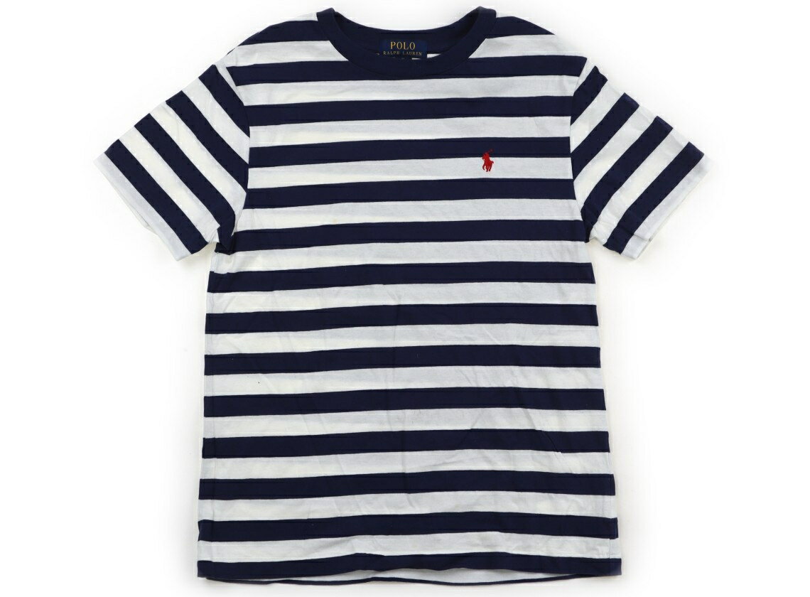 ポロラルフローレン POLO RALPH LAUREN Tシャツ・カットソー 150 男の子 ボーダー、白、ネイビー 子供服 ベビー服 キッズ アウトレット ユーズド 【中古】キッズ・ベビー・マタニティ