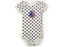 プチバトー PETIT BATEAU ロンパース 80 男の子 クリームホワイト・ブルー星柄 子供服 ベビー服 キッズ アウトレット ユーズド 【中古】キッズ・...