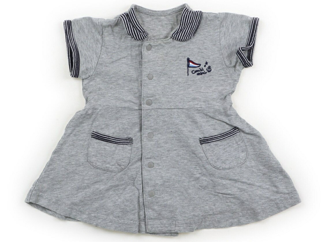 コンビミニ Combimini ロンパース 60 女の子 グレー ネイビー 子供服 ベビー服 キッズ アウトレット ユーズド 【中古】キッズ・ベビー・マタニティ