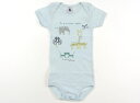 プチバトー PETIT BATEAU ロンパース 80 男の子 ライトブルー・アニマル柄 子供服 ベビー服 キッズ アウトレット ユーズド 【中古】キッズ・ベビ...