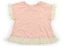 ビールーム b.ROOM Tシャツ・カットソー 90 女の子 ピンク、クリーム 子供服 ベビー服 キッズ アウトレット ユーズド 【中古】キッズ・ベビー・マタニティ