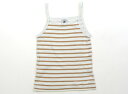 プチバトー PETIT BATEAU タンクトップ・キャミソール 100 女の子 白、ベージュボーダー 子供服 ベビー服 キッズ アウトレット ユーズド 【中古】キッズ・ベビー・マタニティ