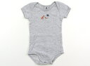 プチバトー PETIT BATEAU ロンパース 70 男の子 グレー、トラ 子供服 ベビー服 キッズ アウトレット ユーズド 【中古】キッズ・ベビー・マタニテ...