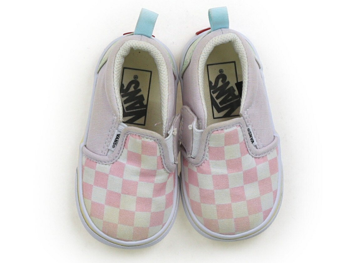 ヴァンズ VANS フラットシューズ・スリッポン 靴13cm〜 女の子 ピンク・チェッカー柄 子供服 ベビー服 ..