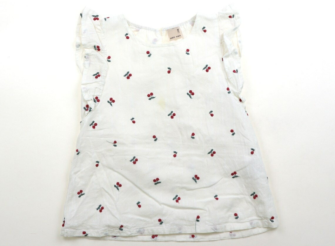 プティマイン petit main シャツ・ブラウス 80 女の子 白、サクランボ柄 子供服 ベビー服 キッズ アウトレット ユーズド 【中古】キッズ・ベビー・マタニティ