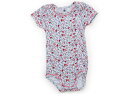 プチバトー PETIT BATEAU ロンパース 80 女の子 ミントブルー・トリ柄 子供服 ベビー服 キッズ アウトレット ユーズド 【中古】キッズ・ベビー・...