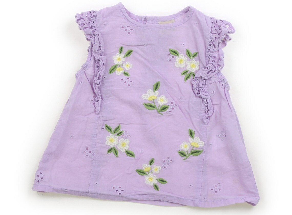 プティマイン petit main シャツ・ブラウス 80 女の子 紫、花柄 子供服 ベビー服 キッズ アウトレット ユーズド 【中古】キッズ・ベビー・マタニティ