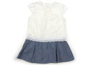 コンビミニ Combimini チュニック 100 女の子 オフホワイト ブルー 子供服 ベビー服 キッズ アウトレット ユーズド 【中古】キッズ・ベビー・マタニティ
