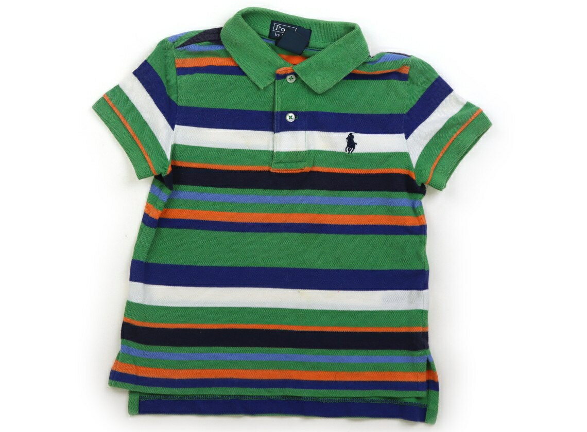 ポロラルフローレン POLO RALPH LAUREN ポロシャツ 90 男の子 グリーン、白、オレンジ、ブルー、ボーダー 子供服 ベビー服 キッズ アウトレット ユーズド 【中古】キッズ・ベビー・マタニティ
