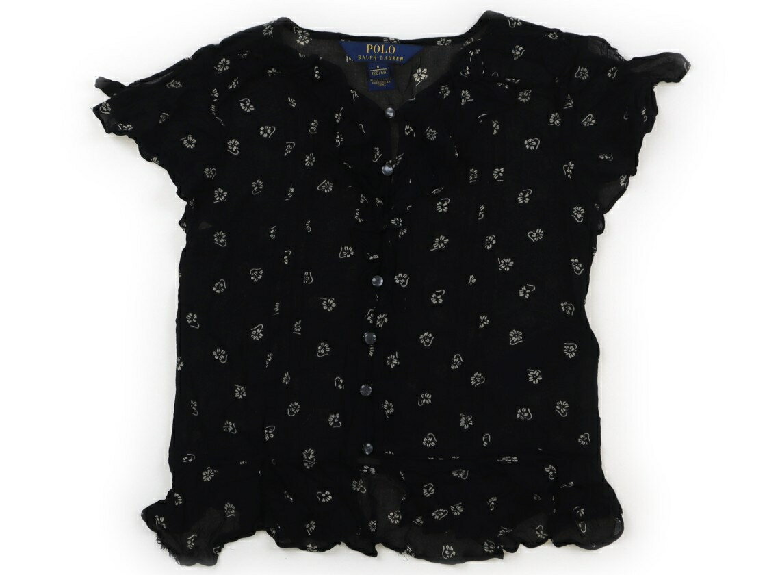 ポロラルフローレン POLO RALPH LAUREN シャツ・ブラウス 120 女の子 花柄ブラック 子供服 ベビー服 キッズ アウトレット ユーズド 【中古】キッズ・ベビー・マタニティ