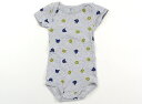 プチバトー PETIT BATEAU ロンパース 60 男の子 グレー、紺、黄、トラ 子供服 ベビー服 キッズ アウトレット ユーズド 【中古】キッズ・ベビー・...