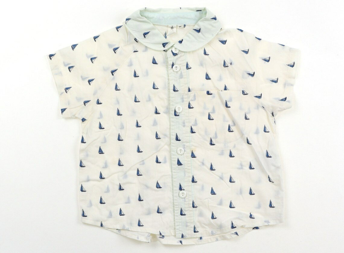 ラーゴム Lagom シャツ・ブラウス 90 男の子 アイボリー、青 、ヨット 子供服 ベビー服 キッズ アウト..
