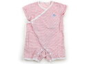 コンビミニ Combimini カバーオール 70 男の子 赤みピンク・ボーダー 子供服 ベビー服 キッズ アウトレット ユーズド 【中古】キッズ・ベビー・マタ...