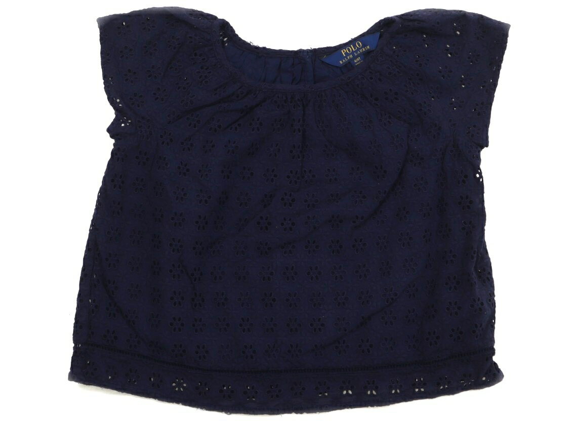 ポロラルフローレン POLO RALPH LAUREN ワンピース 110 女の子 濃紺、花柄 子供服 ベビー服 キッズ アウトレット ユーズド 【中古】キッズ・ベビー・マタニティ