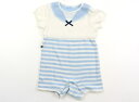 ファミリア familiar ロンパース 80 女の子 水色、白 子供服 ベビー服 キッズ アウトレット ユーズド 【中古】キッズ・ベビー・マタニティ