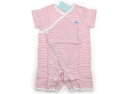 コンビミニ Combimini カバーオール 80 男の子 白、赤ボーダー、クジラ 子供服 ベビー服 キッズ アウトレット ユーズド 【中古】キッズ・ベビー・マ...
