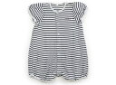 プチバトー PETIT BATEAU カバーオール 70 男の子 白、紺ボーダー 子供服 ベビー服 キッズ アウトレット ユーズド 【中古】キッズ・ベビー・マタ...