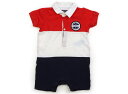 トミーヒルフィガー Tommy Hilfiger カバーオール 80 男の子 レッド・ホワイト・ネイビー 子供服 ベビー服 キッズ アウトレット ユーズド 【中...