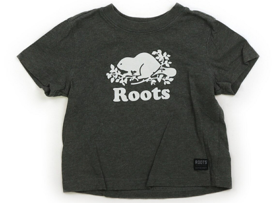 ルーツ ROOTS Tシャツ・カットソー 70 男の子 カーキ 白 子供服 ベビー服 キッズ アウトレット ユーズド 【中古】キッズ・ベビー・マタニティ