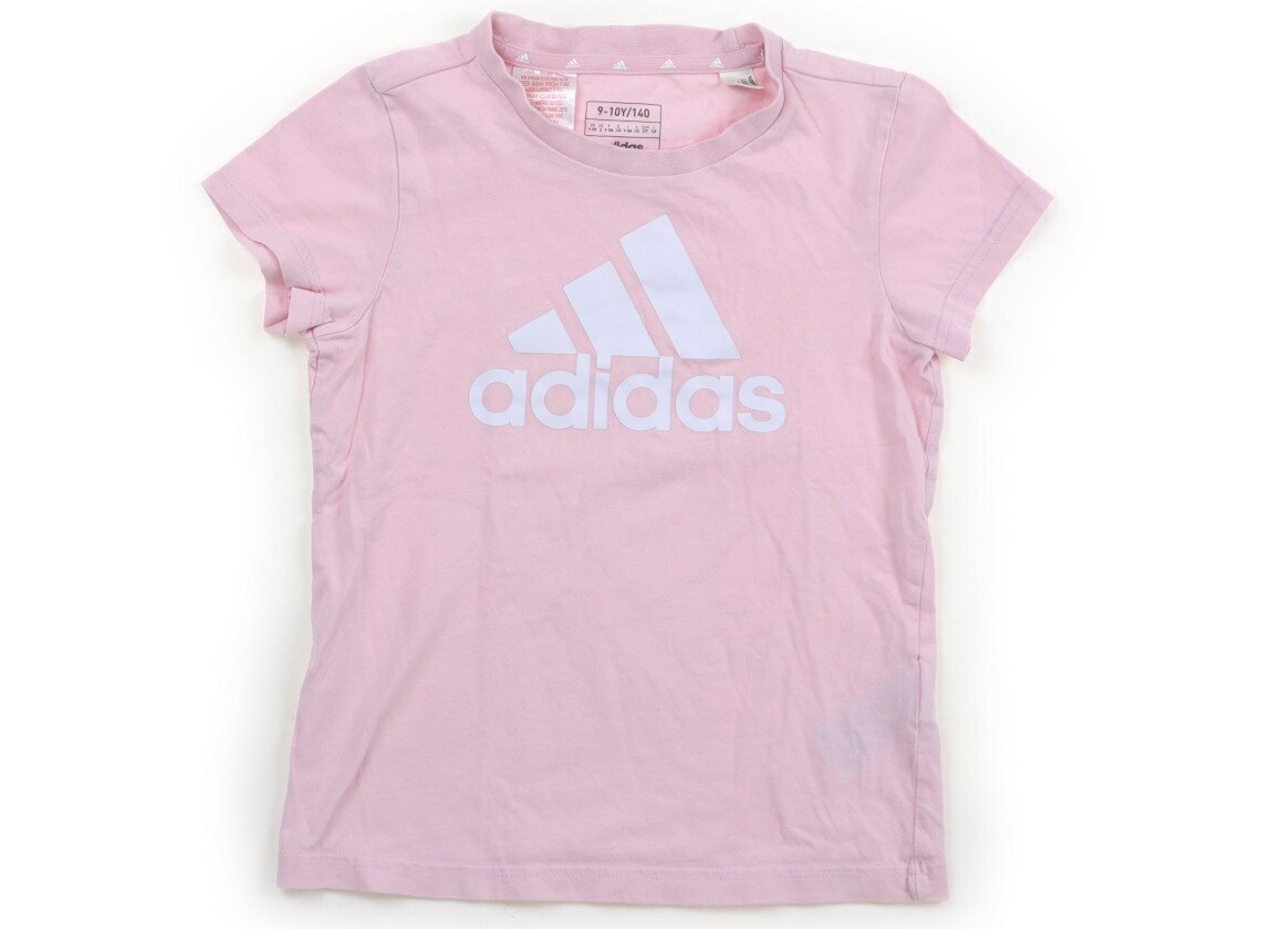 アディダス Adidas Tシャツ・カットソー 140 女の子 オペラピンク 子供服 ベビー服 キッズ アウトレット ユーズド 【中古】キッズ・ベビー・マタニティ