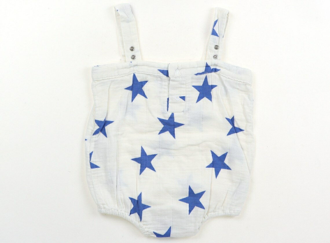 エイデン＆アネイ aden+anais ロンパース 60 女の子 白、青、星 子供服 ベビー服 キッズ アウトレット ユーズド 【中古】キッズ・ベビー・マタニティ