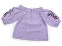 アナスイ ANNA SUI チュニック 100 女の子 パープル、白、刺繍 子供服 ベビー服 キッズ アウトレット ユーズド 【中古】キッズ・ベビー・マタニティ