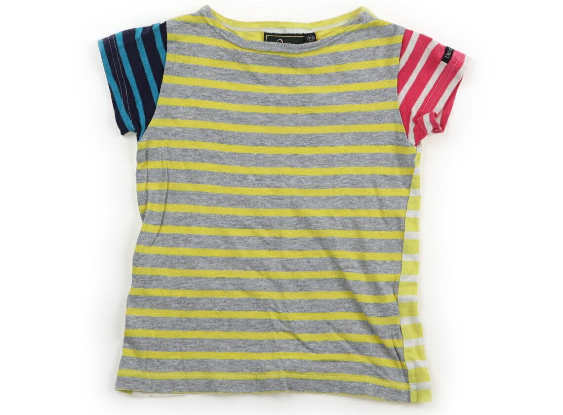 デニムダンガリー DENIM & DUNGAREE Tシャツ・カットソー 110 男の子 グレー・イエロー・ボーダー 子供服 ベビー服 キッズ アウトレット ユーズド 【中古】キッズ・ベビー・マタニティ