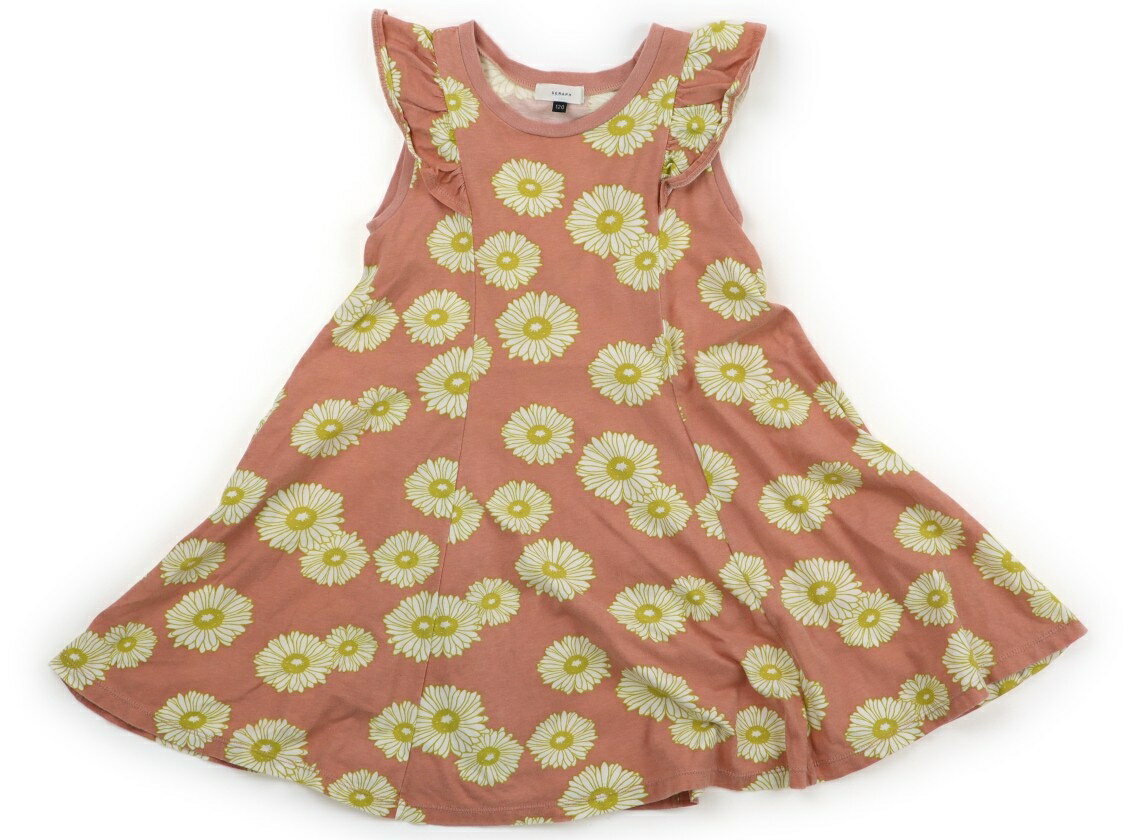 セラフ Seraph ワンピース 120 女の子 スモーキーピンク・花柄 子供服 ベビー服 キッズ アウトレット ユーズド 【中古】キッズ・ベビー..