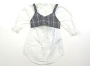 プティマイン petit main ワンピース 100 女の子 白・黒チェック 子供服 ベビー服 キッズ アウトレット ユーズド 【中古】キッズ・ベビー・マタニティ
