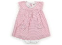 プチバトー PETIT BATEAU ロンパース 80 女の子 ローズレッド 白 子供服 ベビー服 キッズ アウトレット ユーズド 【中古】キッズ・ベビー・マタ...