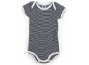 プチバトー PETIT BATEAU ロンパース 70 男の子 ネイビーオフホワイトボーダー 子供服 ベビー服 キッズ アウトレット ユーズド 【中古】キッズ・...