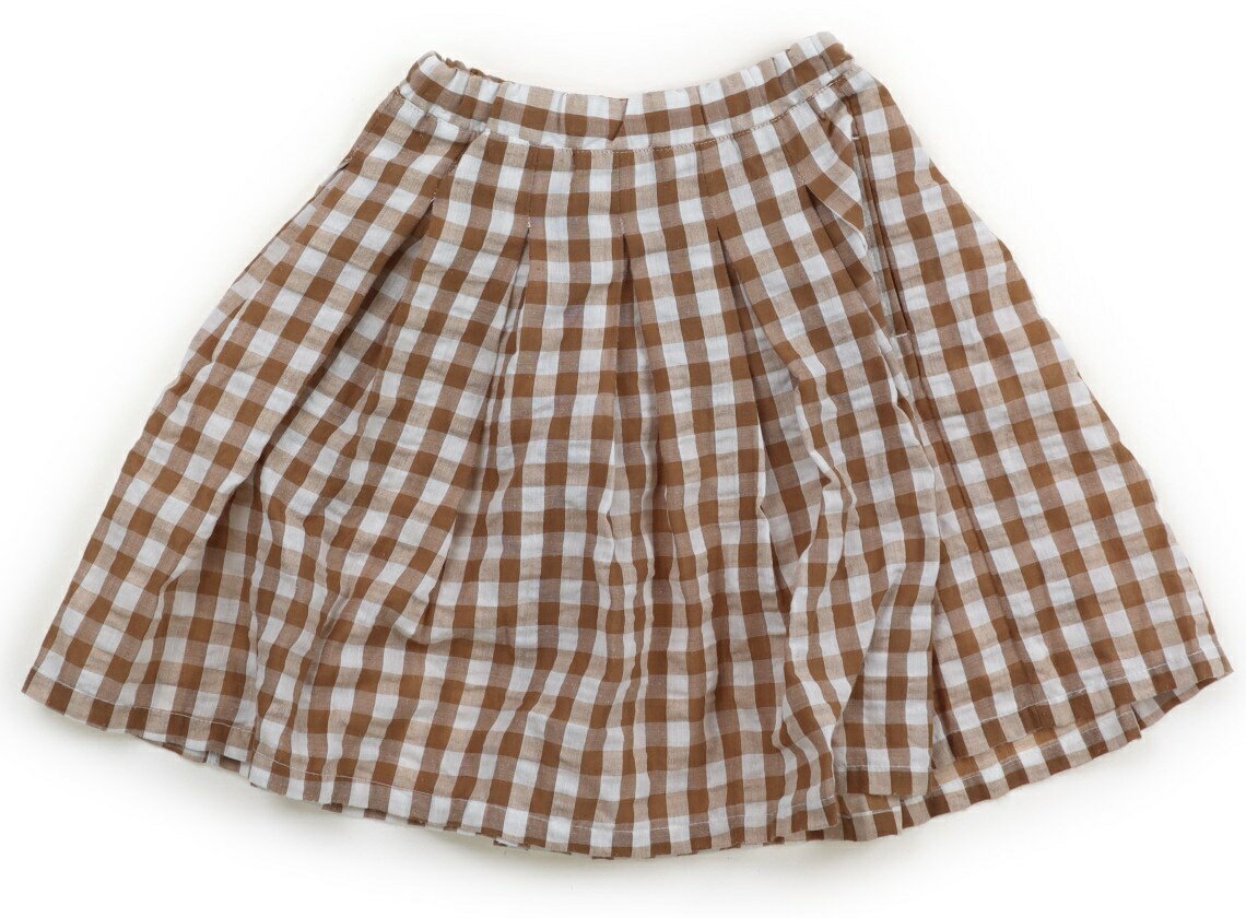 ビールーム b.ROOM スカート 90 女の子 ブラウンチェック・白 子供服 ベビー服 キ...