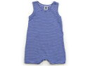 プチバトー PETIT BATEAU カバーオール 70 男の子 ボーダー、白、青 子供服 ベビー服 キッズ アウトレット ユーズド 【中古】キッズ・ベビー・マ...