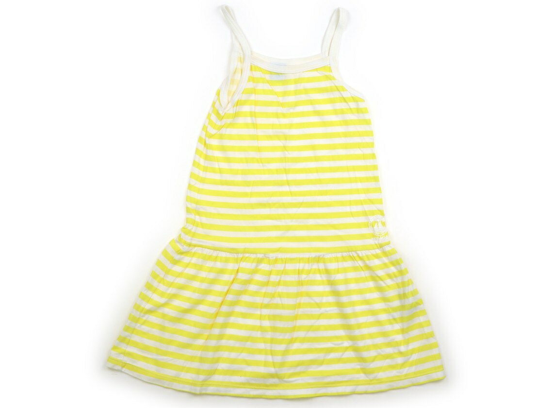 プチバトー PETIT BATEAU ワンピース 110 女の子 黄色、白 子供服 ベビー服 キッズ アウトレット ユーズド 【中古】キッズ・ベビー・マタニティ