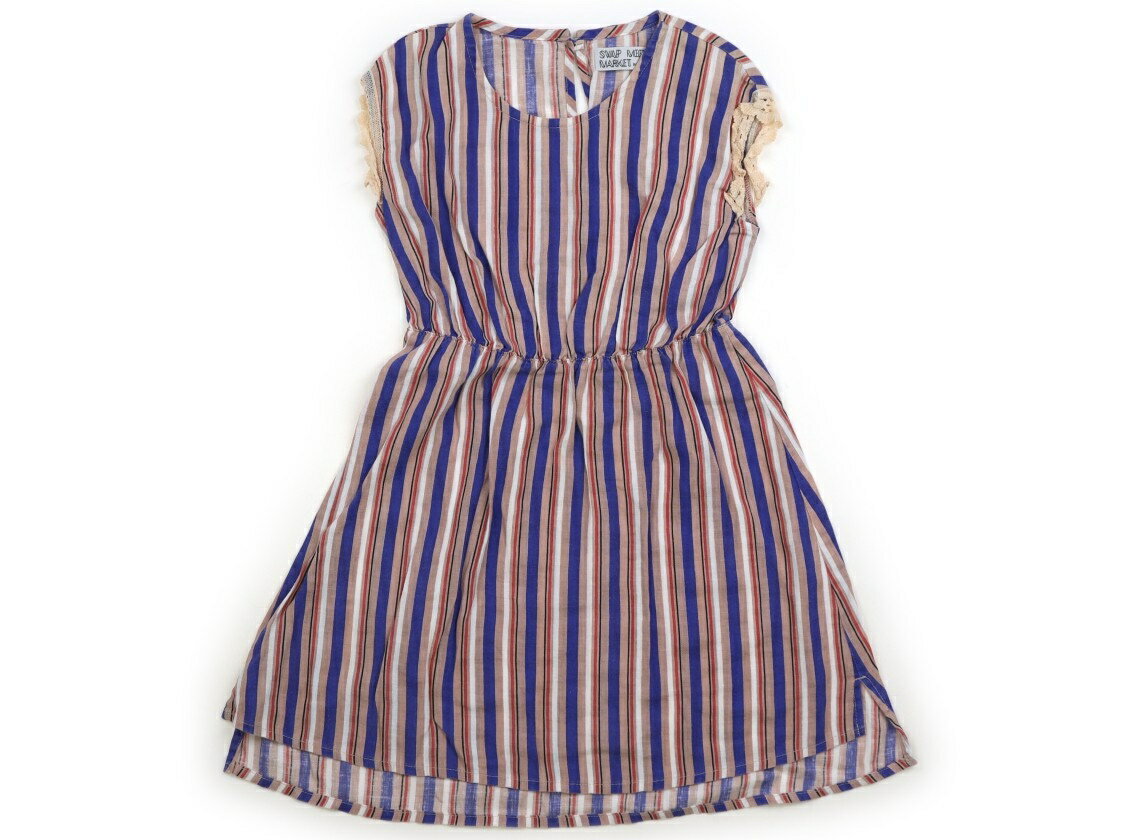 スワップミートマーケット SWAP MEET MARKET ワンピース 100 女の子 ストライプ柄パープルベージュレッド 子供服 ベビー服 キッズ アウトレット ユーズド 【中古】キッズ・ベビー・マタニティ
